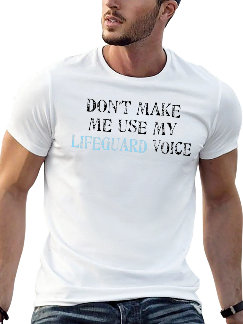 Lifeguard Voice Graphic Tee - Funny Slogan T-Shirt