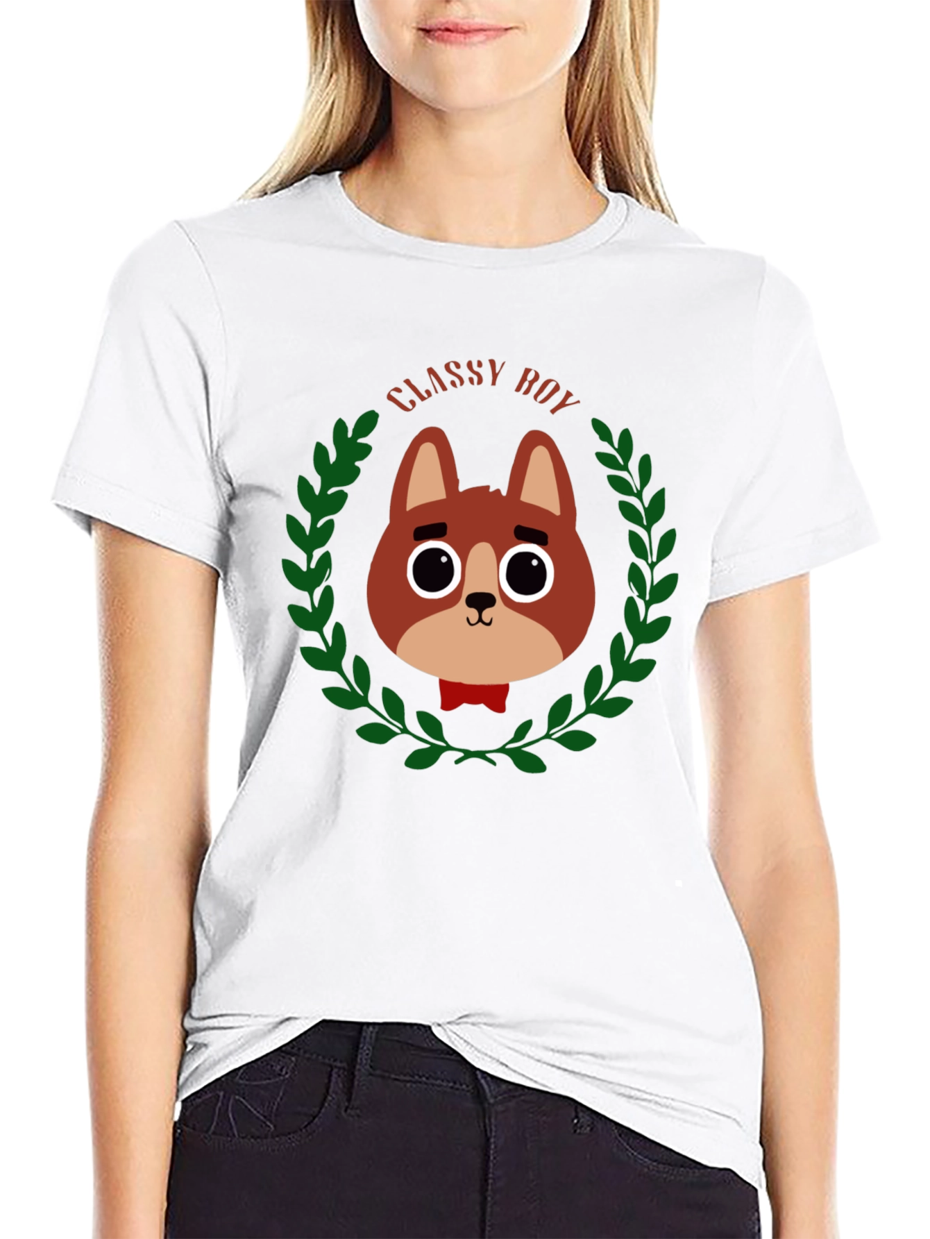 Classy Boy Dog Graphic T-Shirt