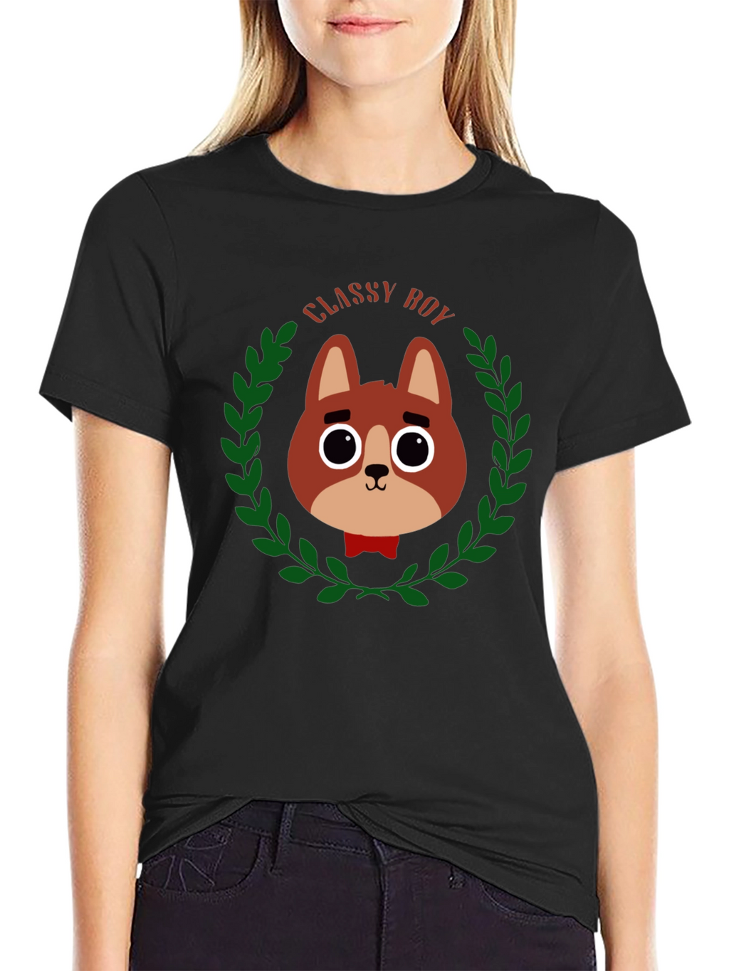 Classy Boy Dog Graphic T-Shirt