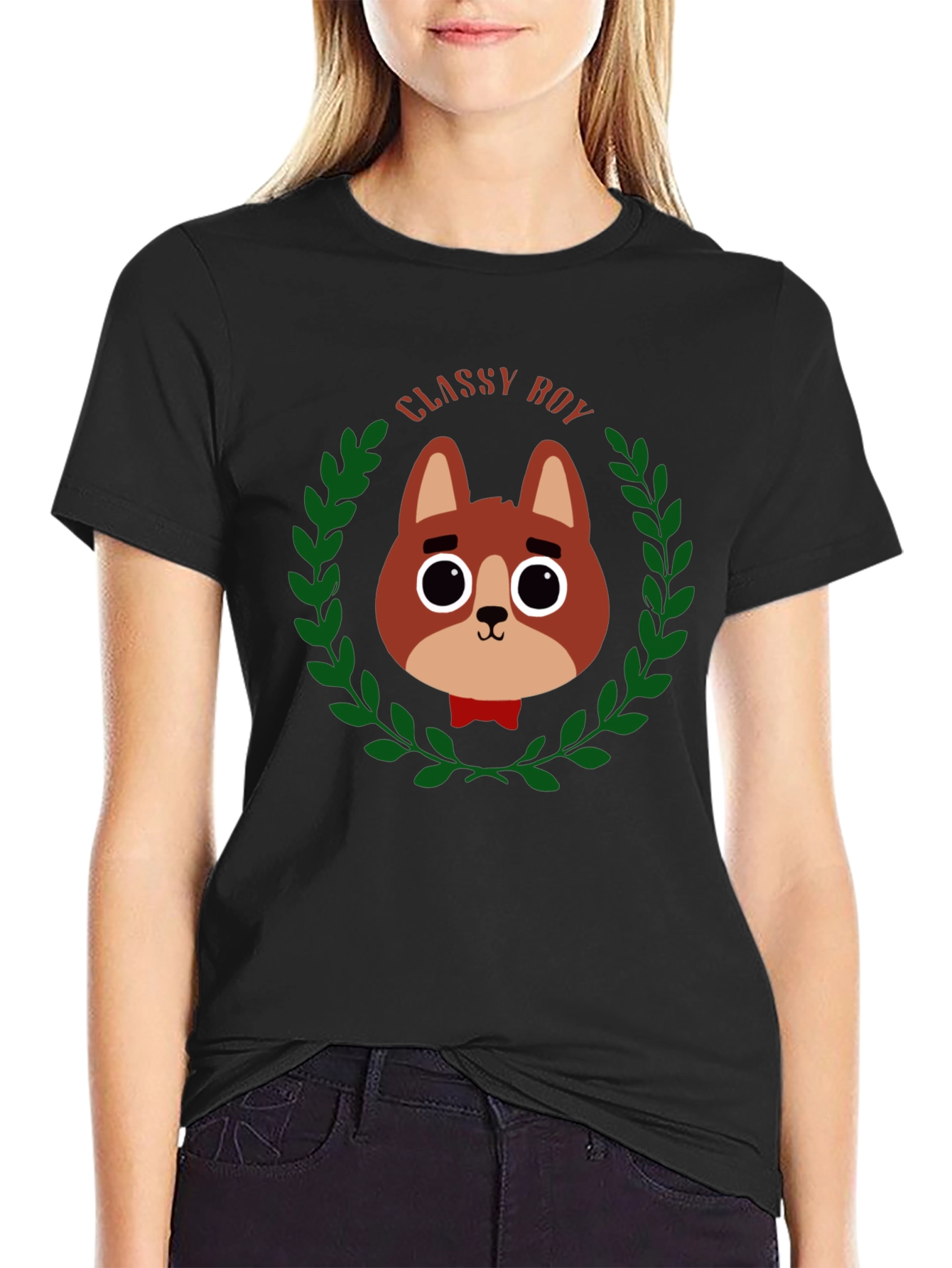 Classy Boy Dog Graphic T-Shirt