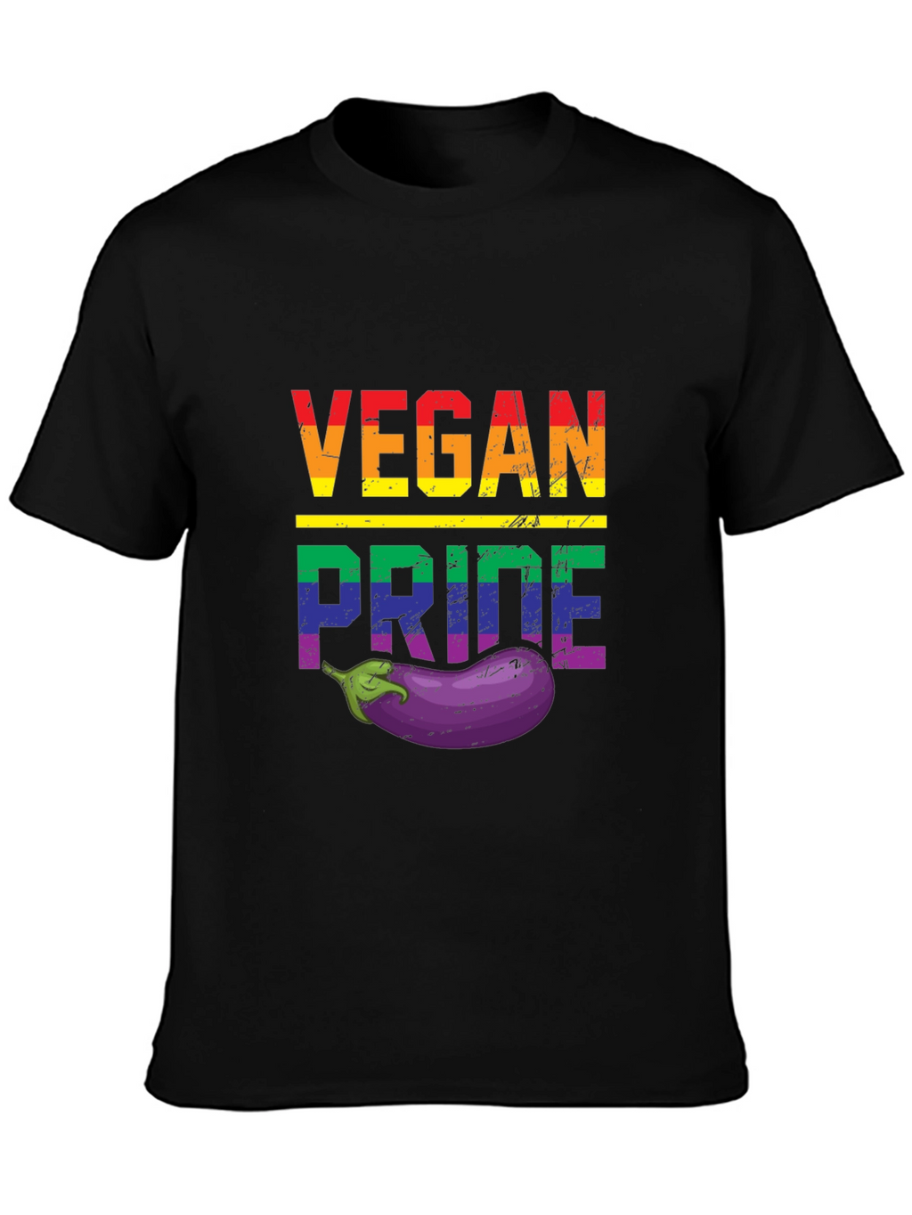 Vegan Pride T-Shirt with Eggplant