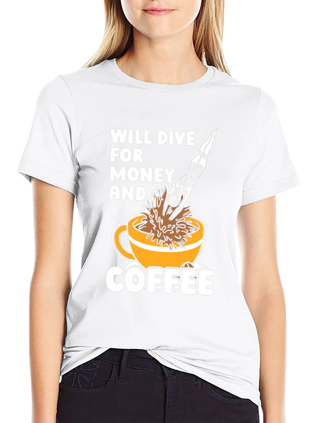 Will Dive For Money & Coffee T-Shirt