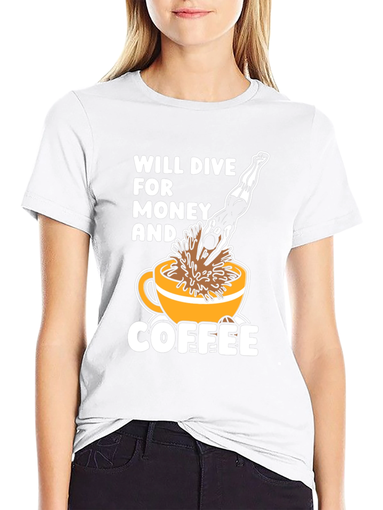 Will Dive For Money & Coffee T-Shirt