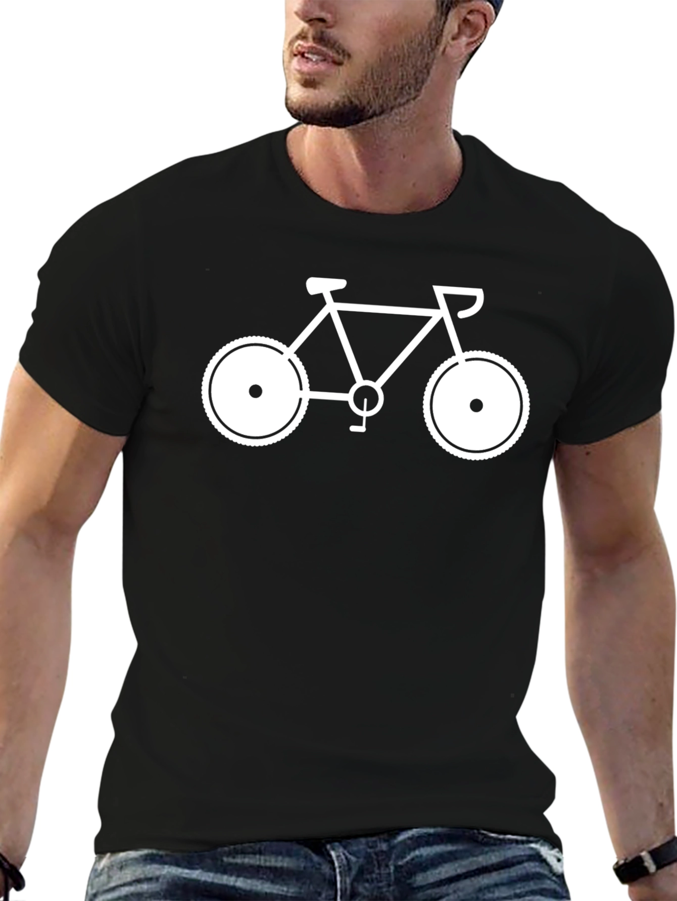 Black Bicycle Graphic T-Shirt