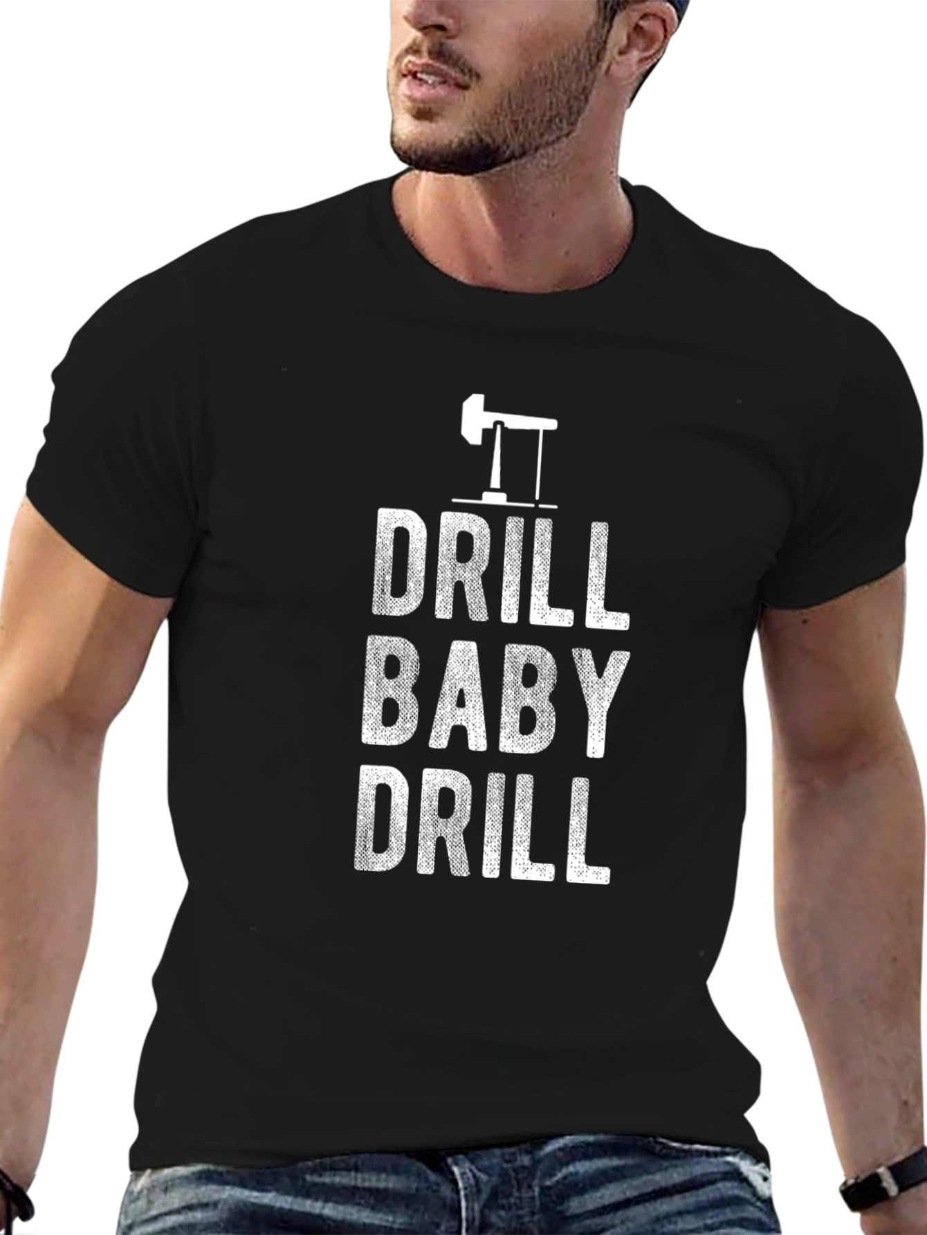 Drill Baby Drill Black Graphic Tee
