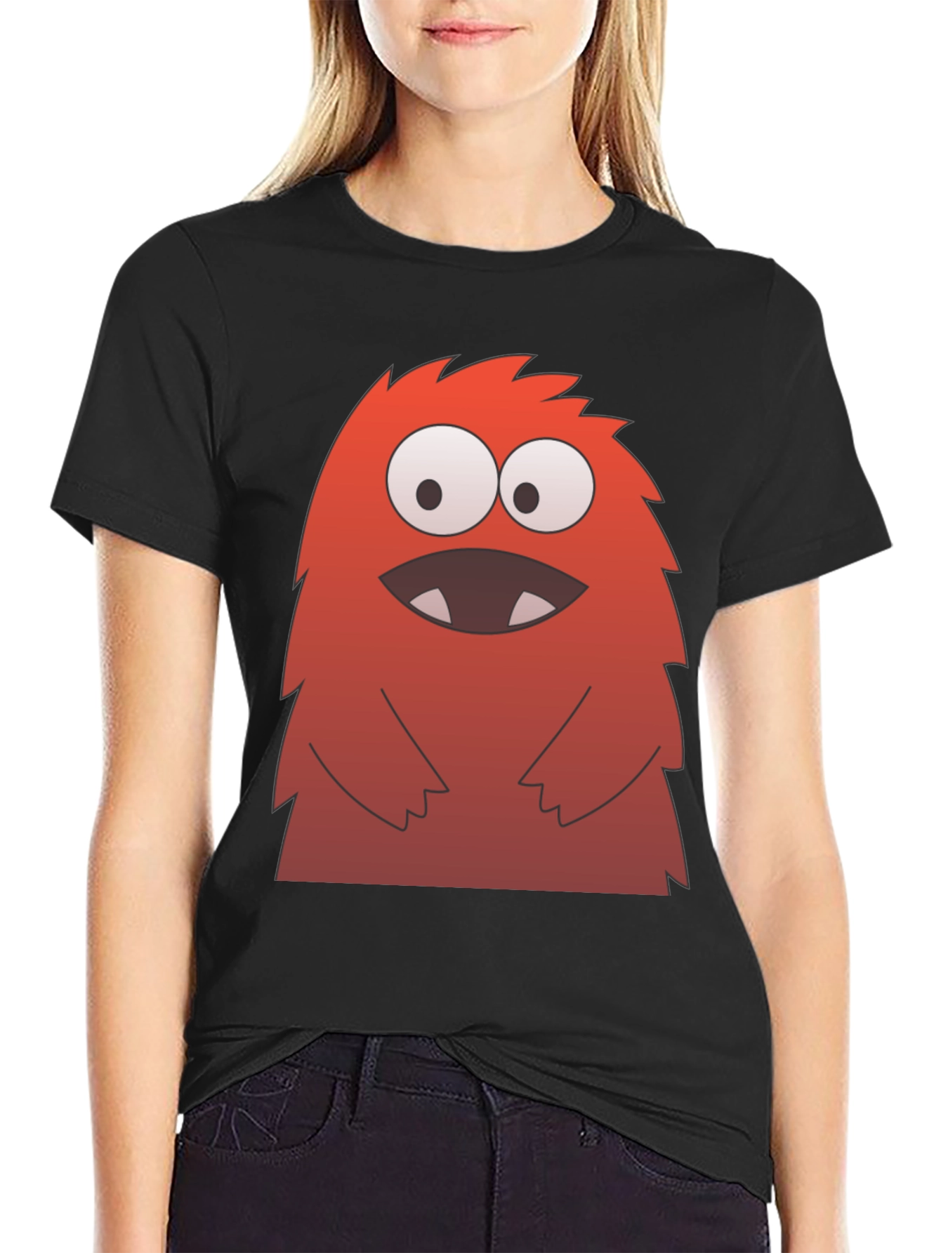 Monster Graphic Tee - Fun & Quirky Black T-Shirt
