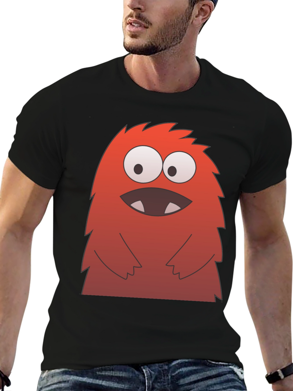 Monster Graphic Tee - Fun & Quirky Black T-Shirt