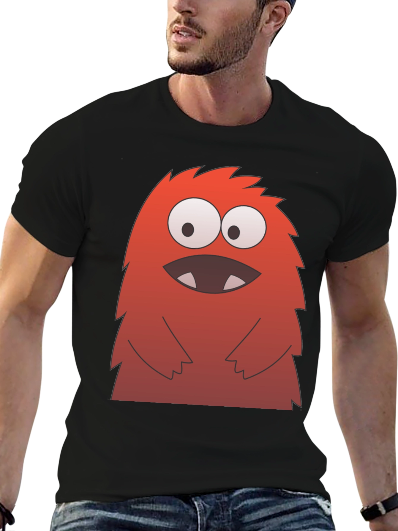 Monster Graphic Tee - Fun & Quirky Black T-Shirt
