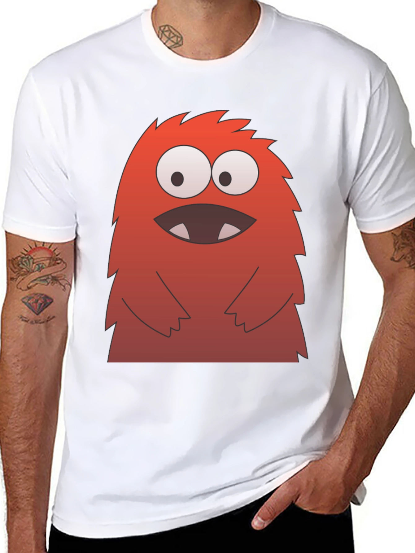 Monster Graphic Tee - Fun & Quirky Black T-Shirt