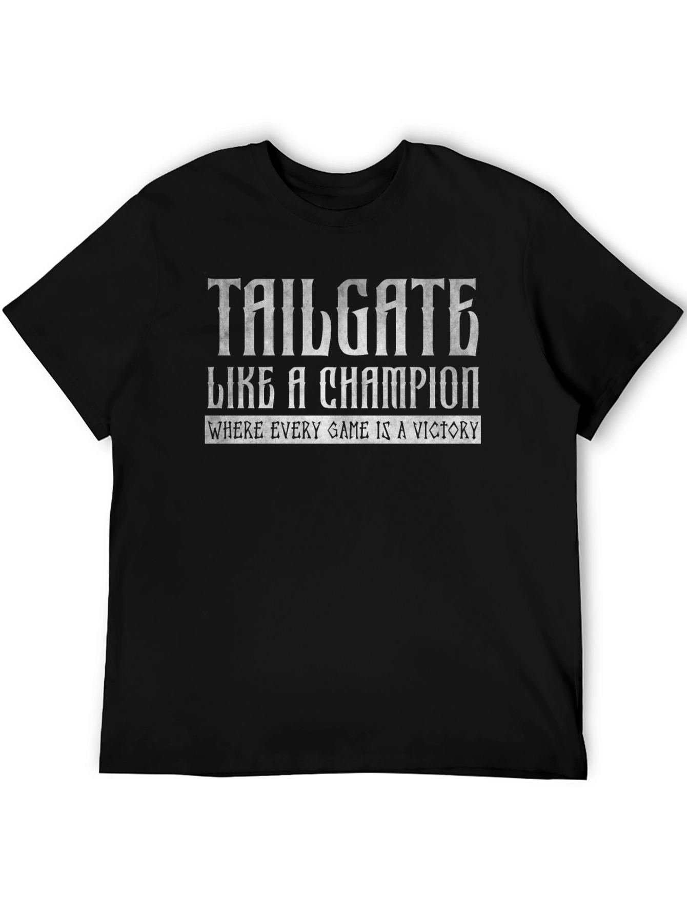 Tailgate Like a Champion Black Graphic Tee