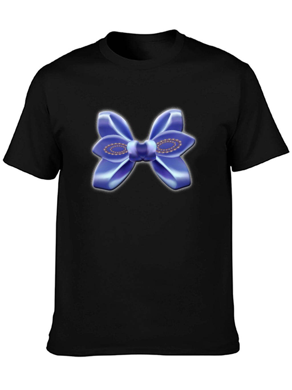 Blue Bow T-Shirt - Stylish Graphic Tee