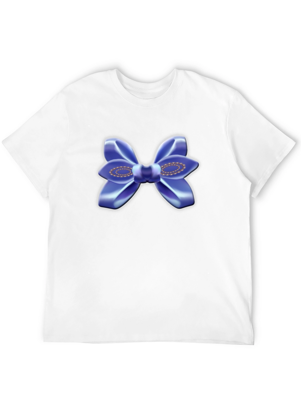 Blue Bow T-Shirt - Stylish Graphic Tee