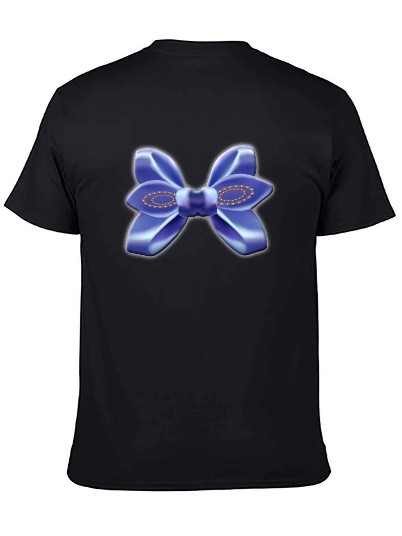 Blue Bow T-Shirt - Stylish Graphic Tee