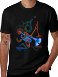 JAZZ Graphic Print Black Tee