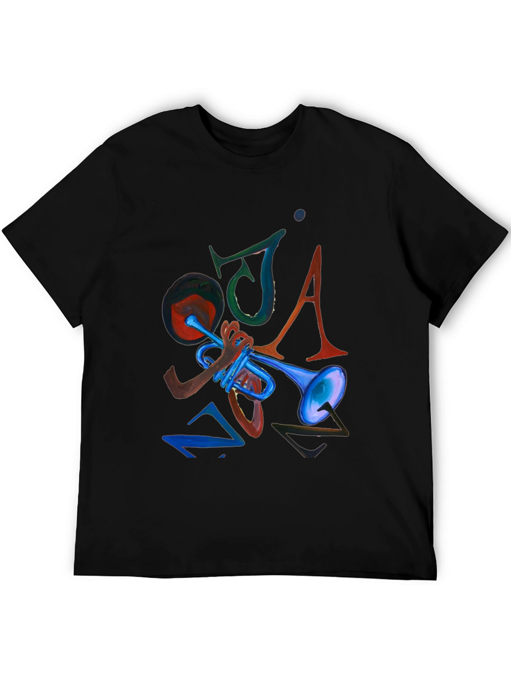 JAZZ Graphic Print Black Tee