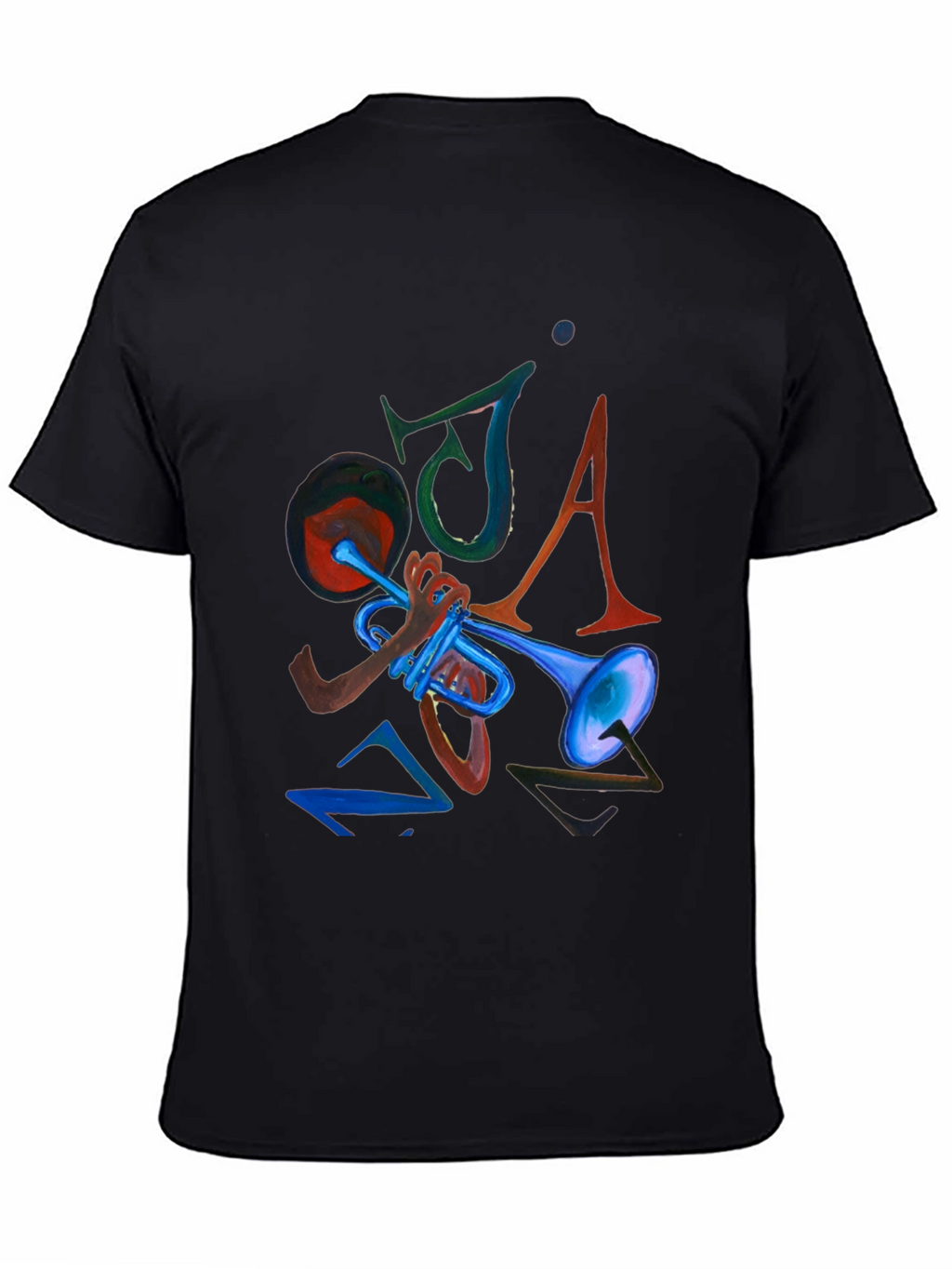 JAZZ Graphic Print Black Tee