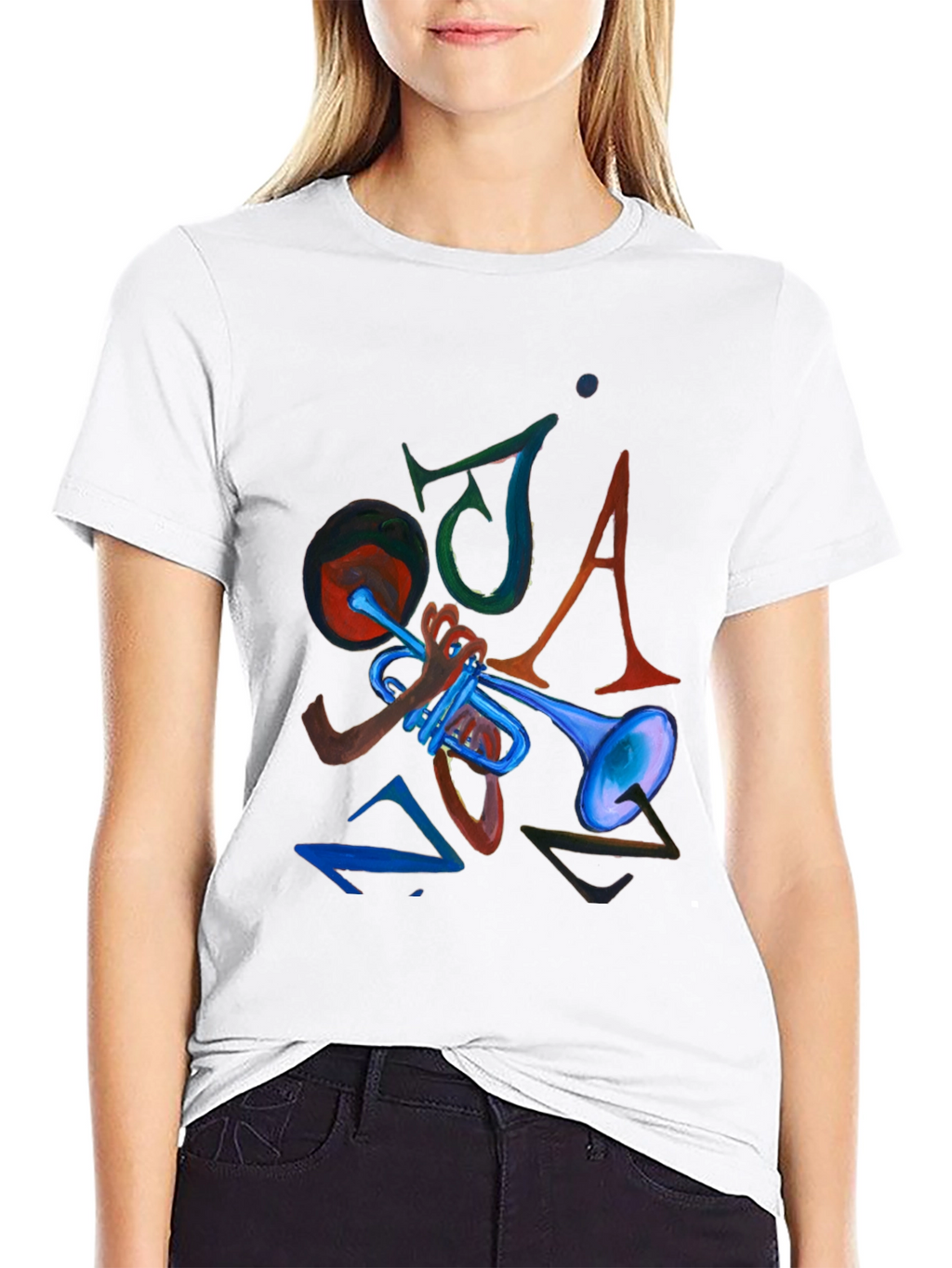 JAZZ Graphic Print Black Tee
