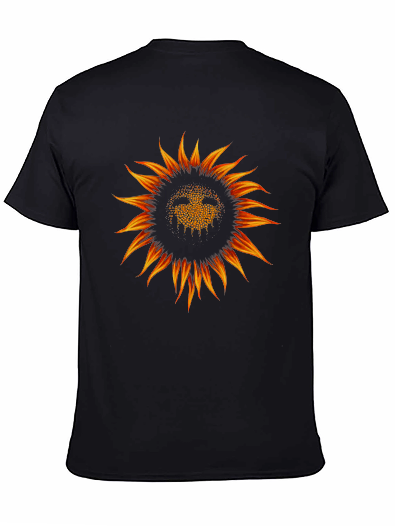 Sunflower Graphic Black T-Shirt