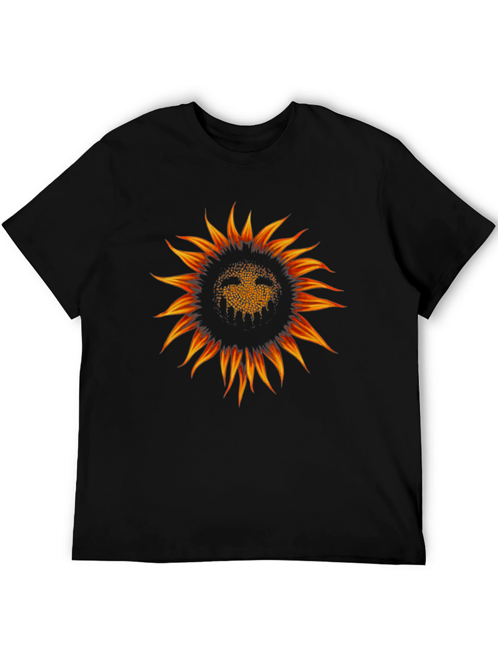 Sunflower Graphic Black T-Shirt