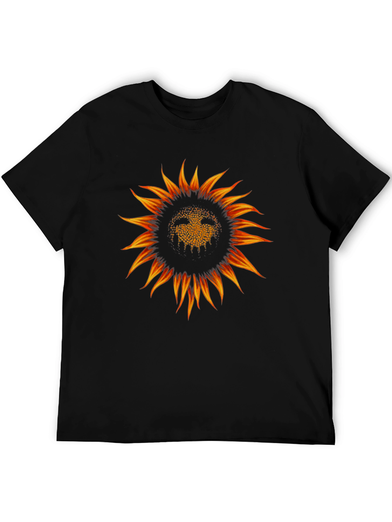 Sunflower Graphic Black T-Shirt