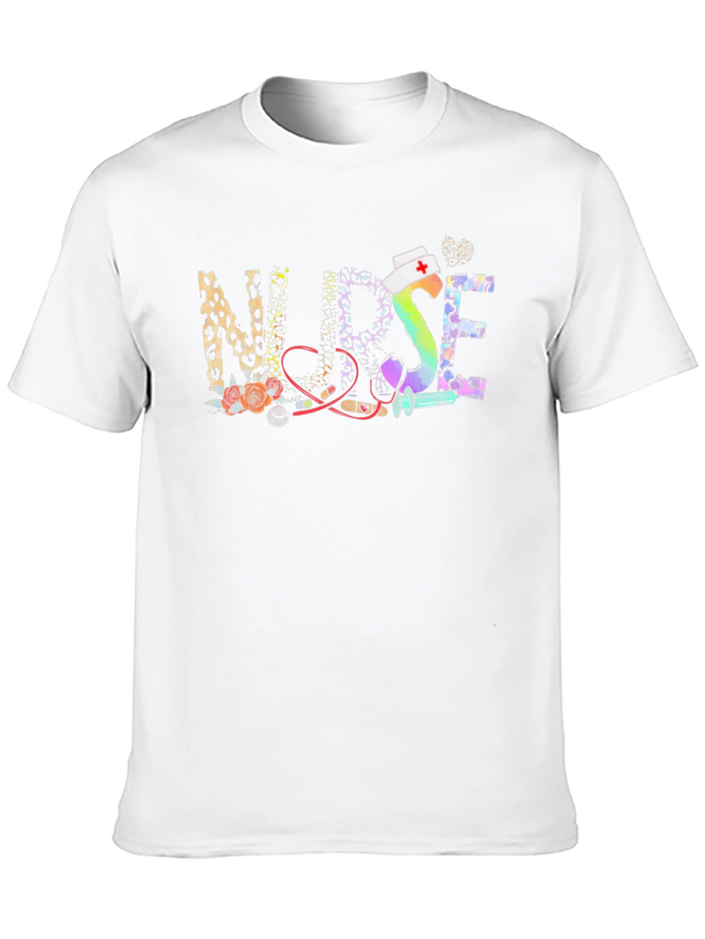 Nurse Leopard Print Graphic T-Shirt