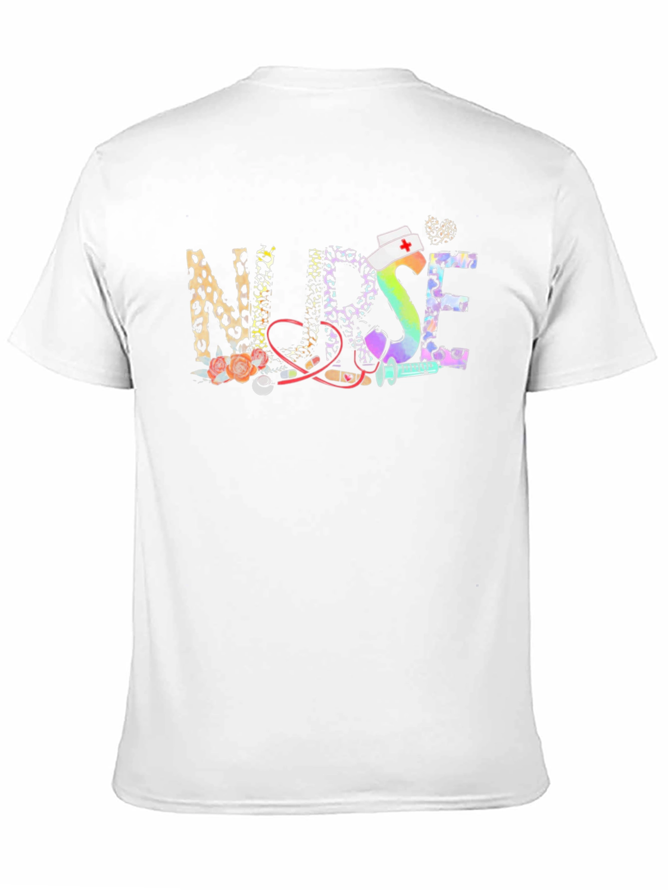 Nurse Leopard Print Graphic T-Shirt