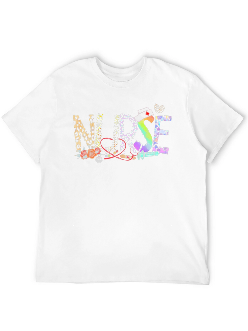 Nurse Leopard Print Graphic T-Shirt