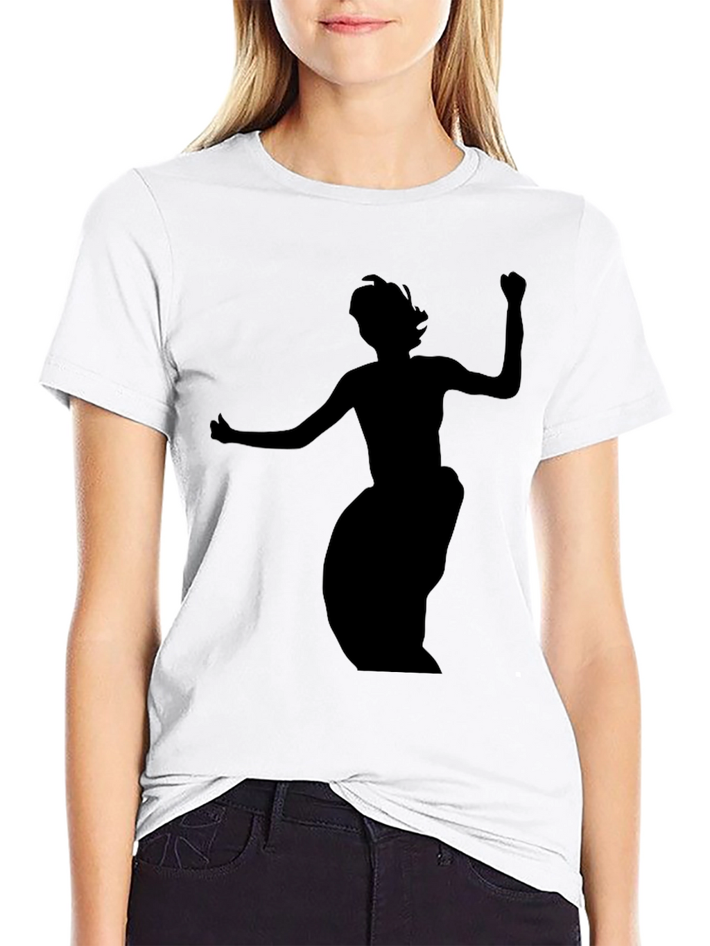 Silhouette Dancer Graphic Black T-Shirt