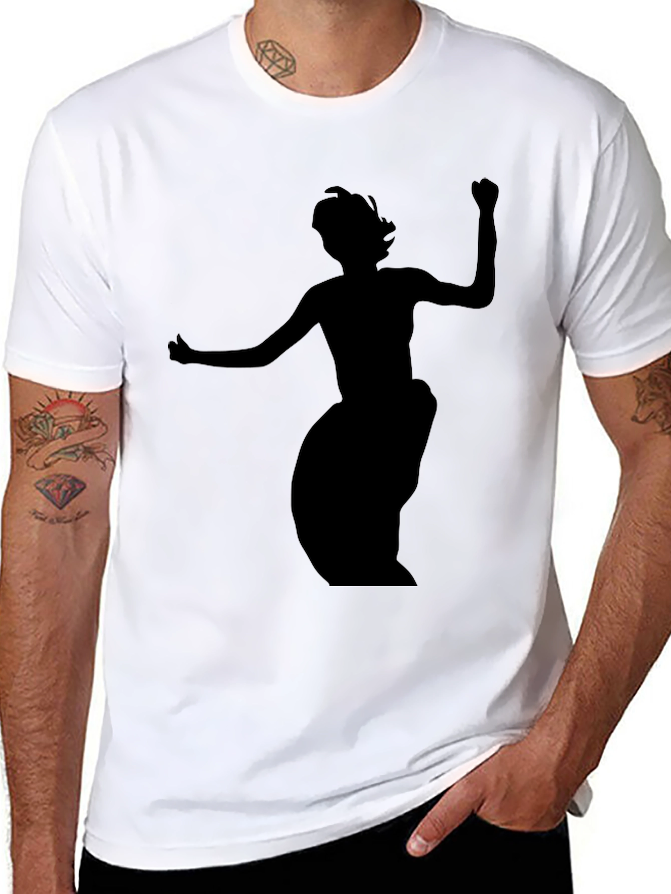 Silhouette Dancer Graphic Black T-Shirt