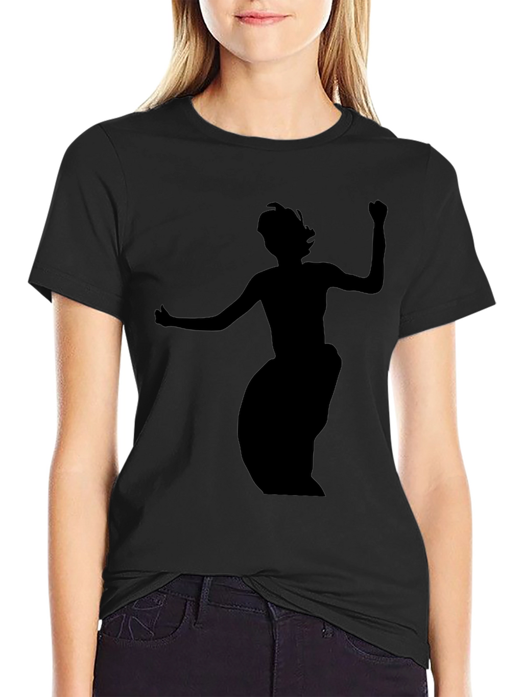 Silhouette Dancer Graphic Black T-Shirt