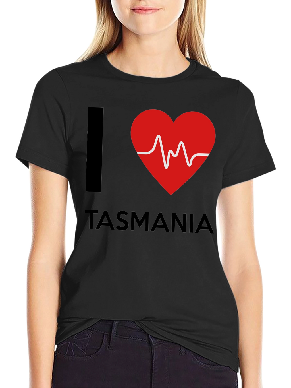 I Love Tasmania Heartbeat T-Shirt