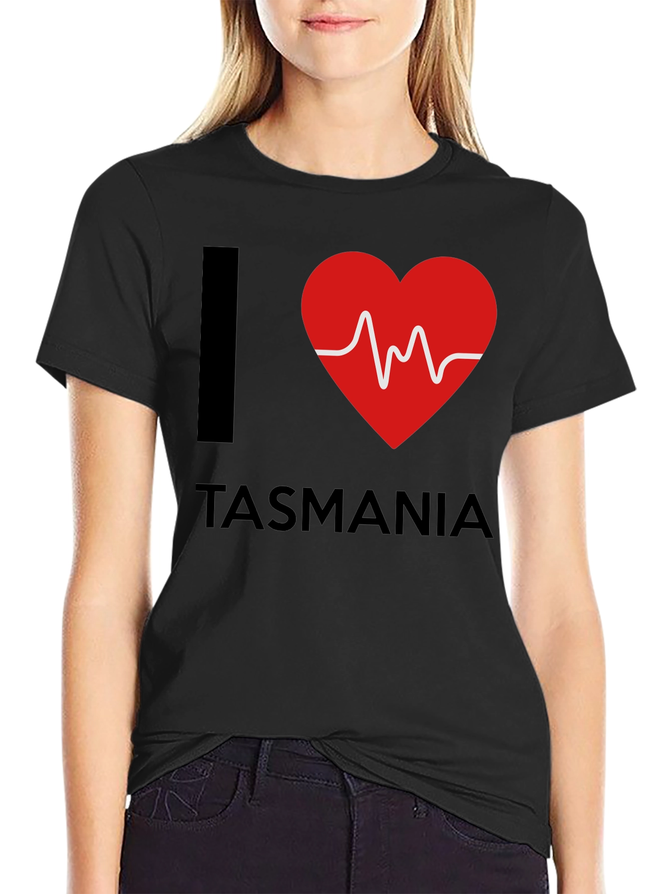 I Love Tasmania Heartbeat T-Shirt