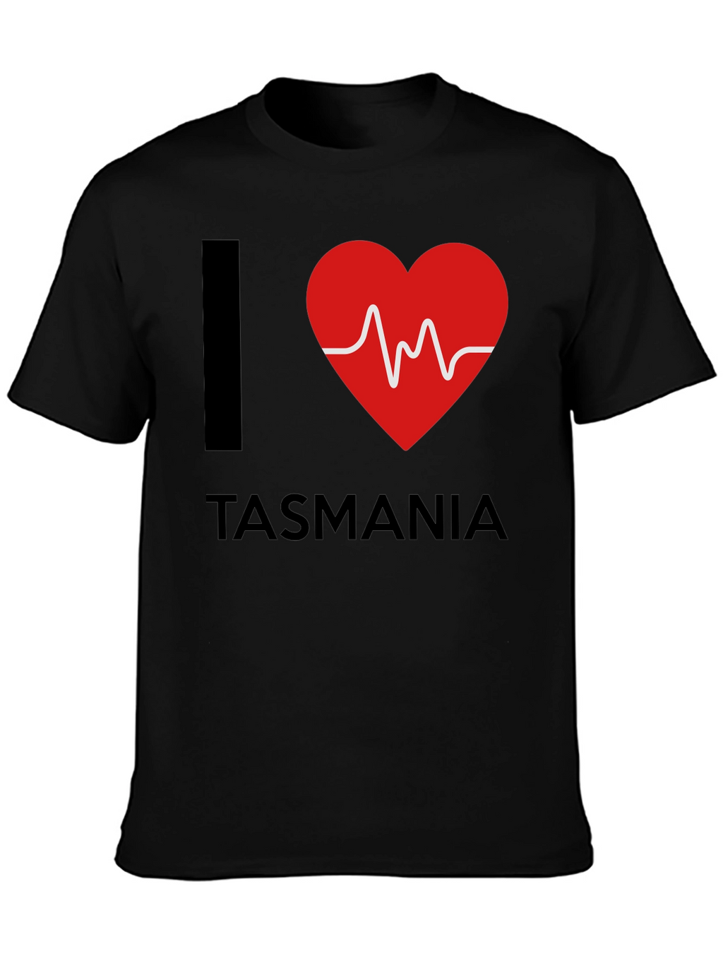 I Love Tasmania Heartbeat T-Shirt