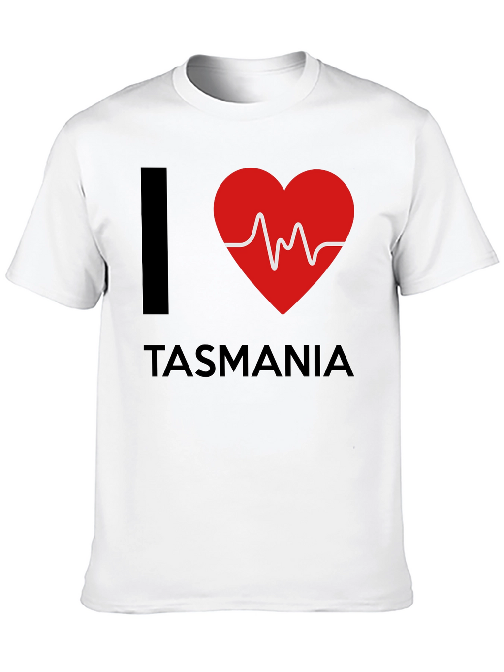 I Love Tasmania Heartbeat T-Shirt