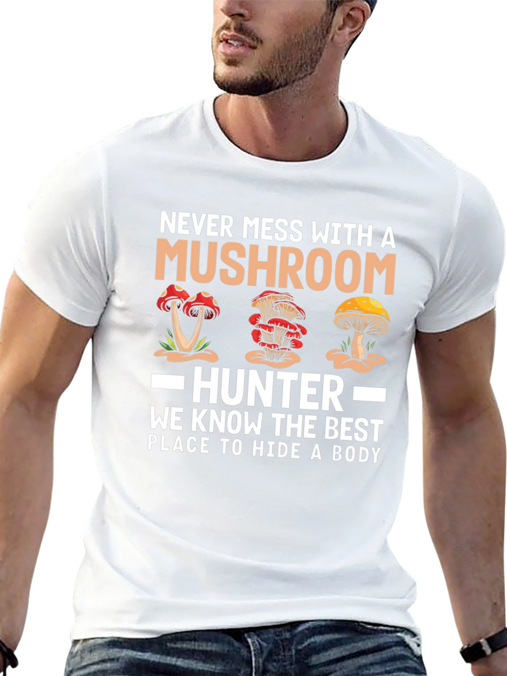 Mushroom Hunter T-Shirt - Funny Graphic Tee