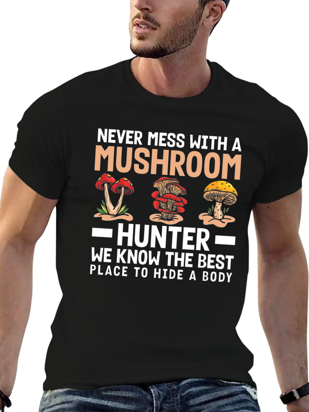 Mushroom Hunter T-Shirt - Funny Graphic Tee