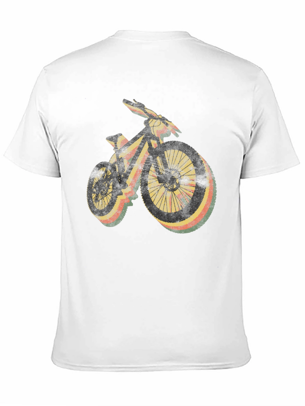 Retro Mountain Bike Graphic Tee - Black Casual Shirt