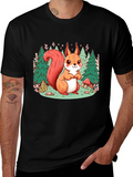 Cute Squirrel Forest T-Shirt