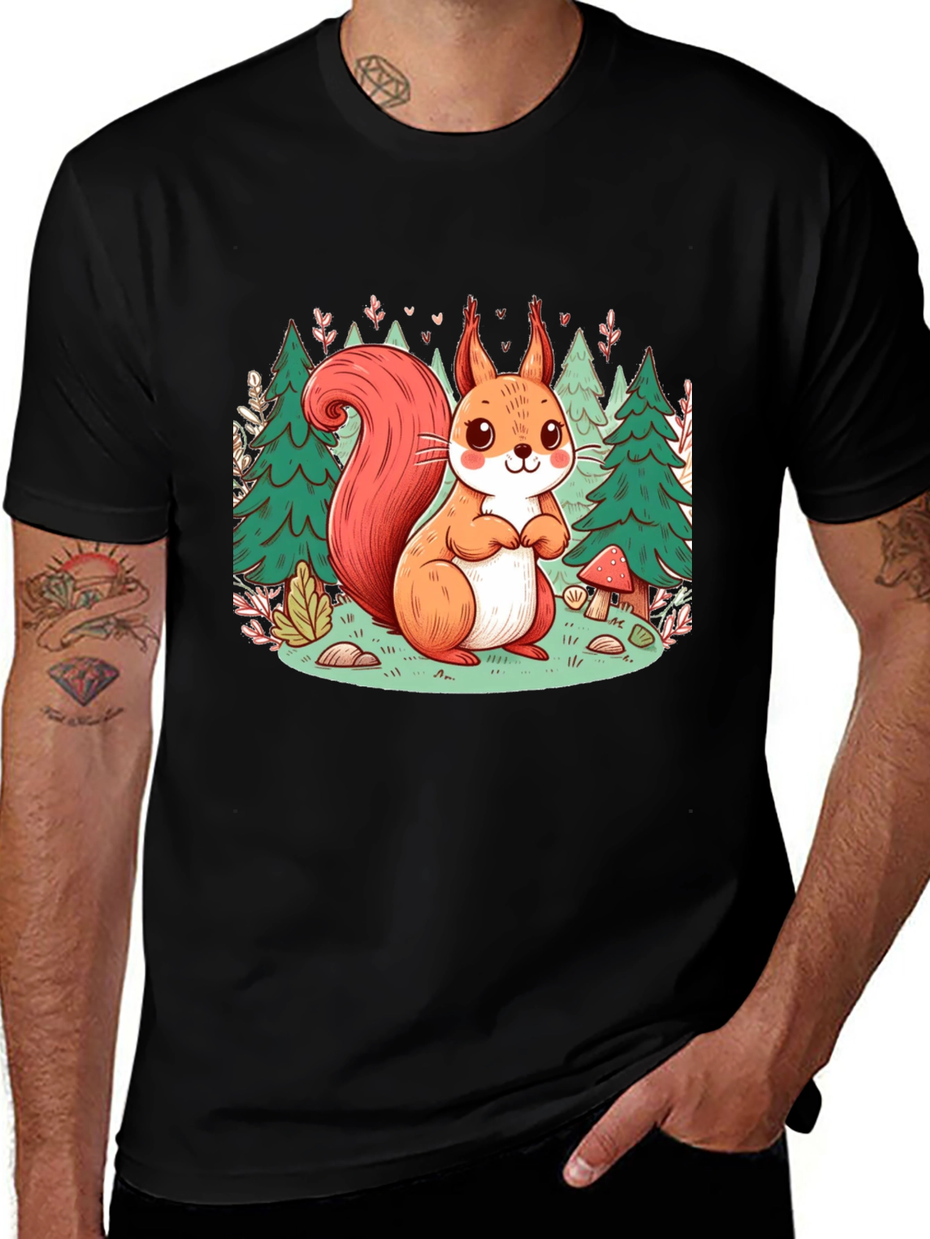 Cute Squirrel Forest T-Shirt