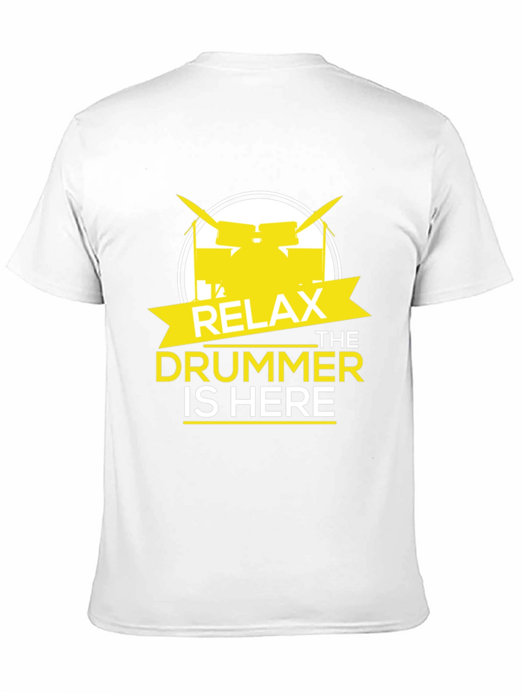 Relax The Drummer Is Here Black Graphic T-Shirt