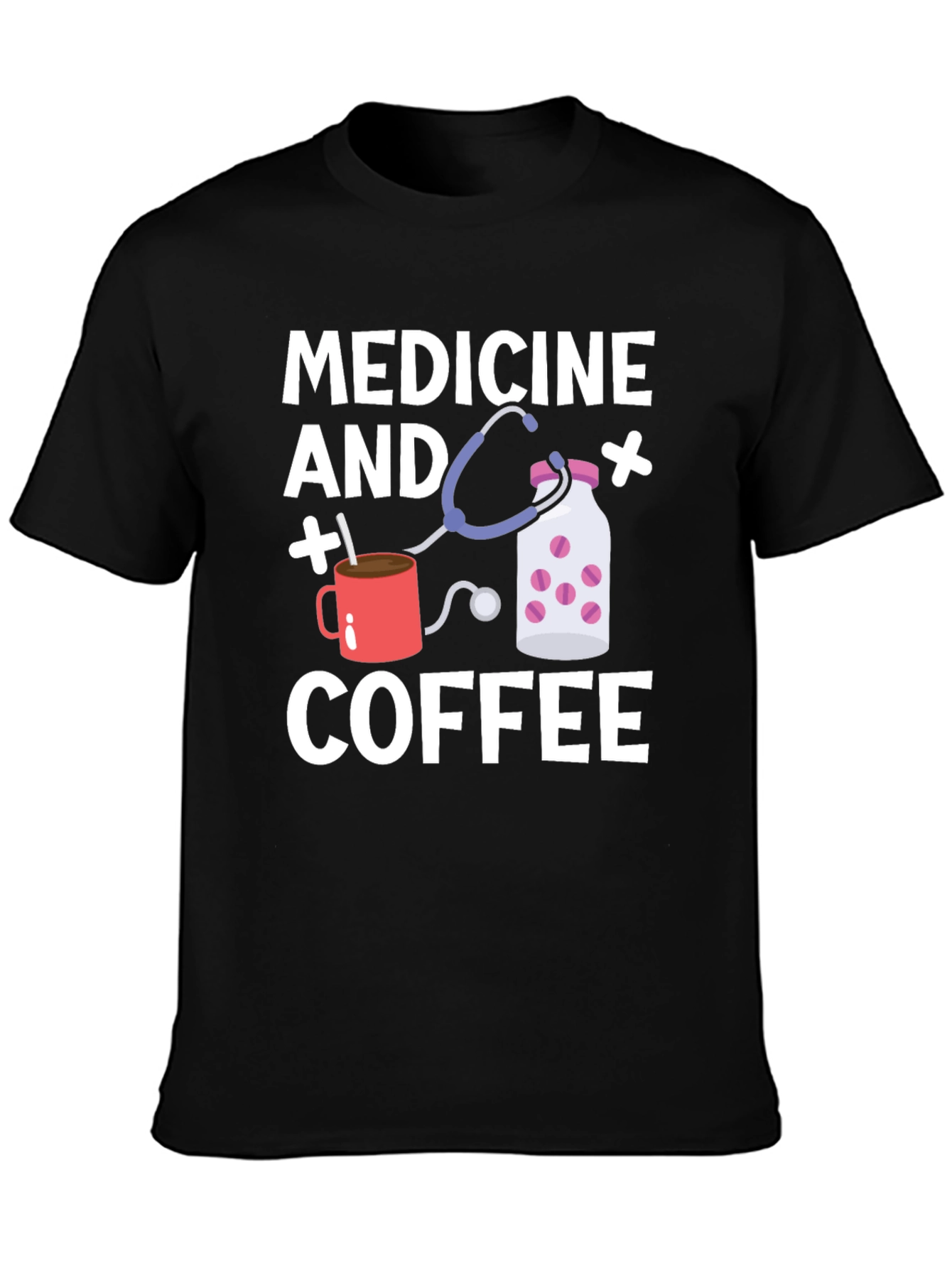 Medicine and Coffee Graphic Tee