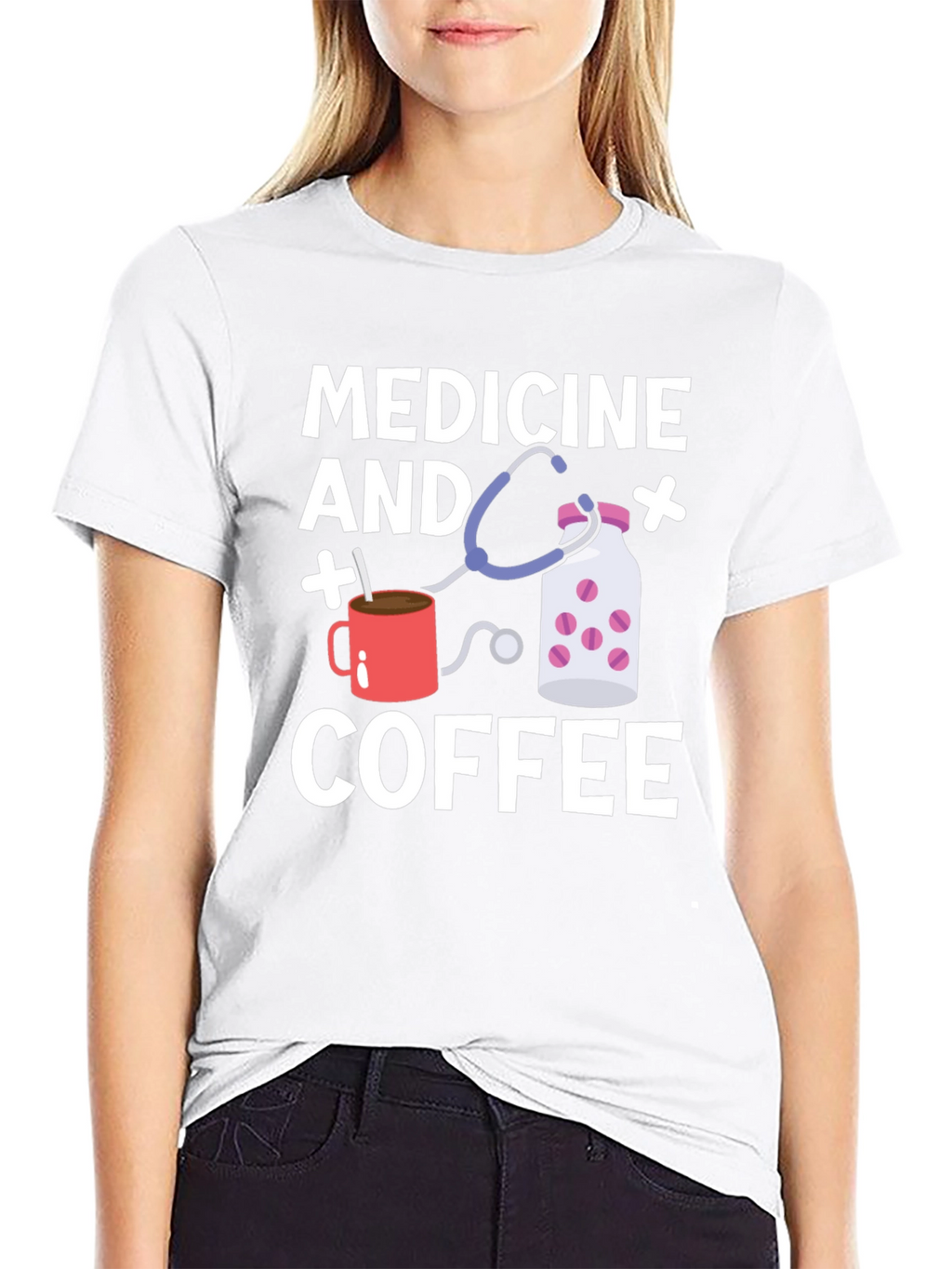 Medicine and Coffee Graphic Tee