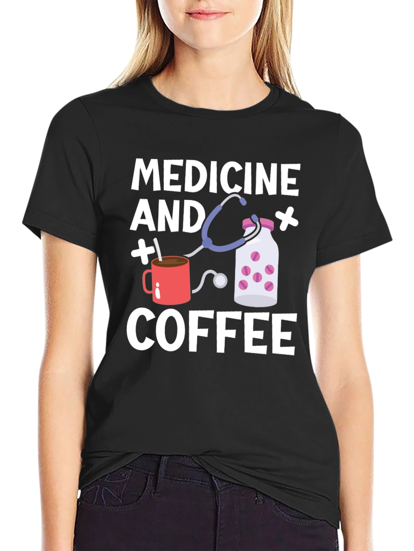 Medicine and Coffee Graphic Tee