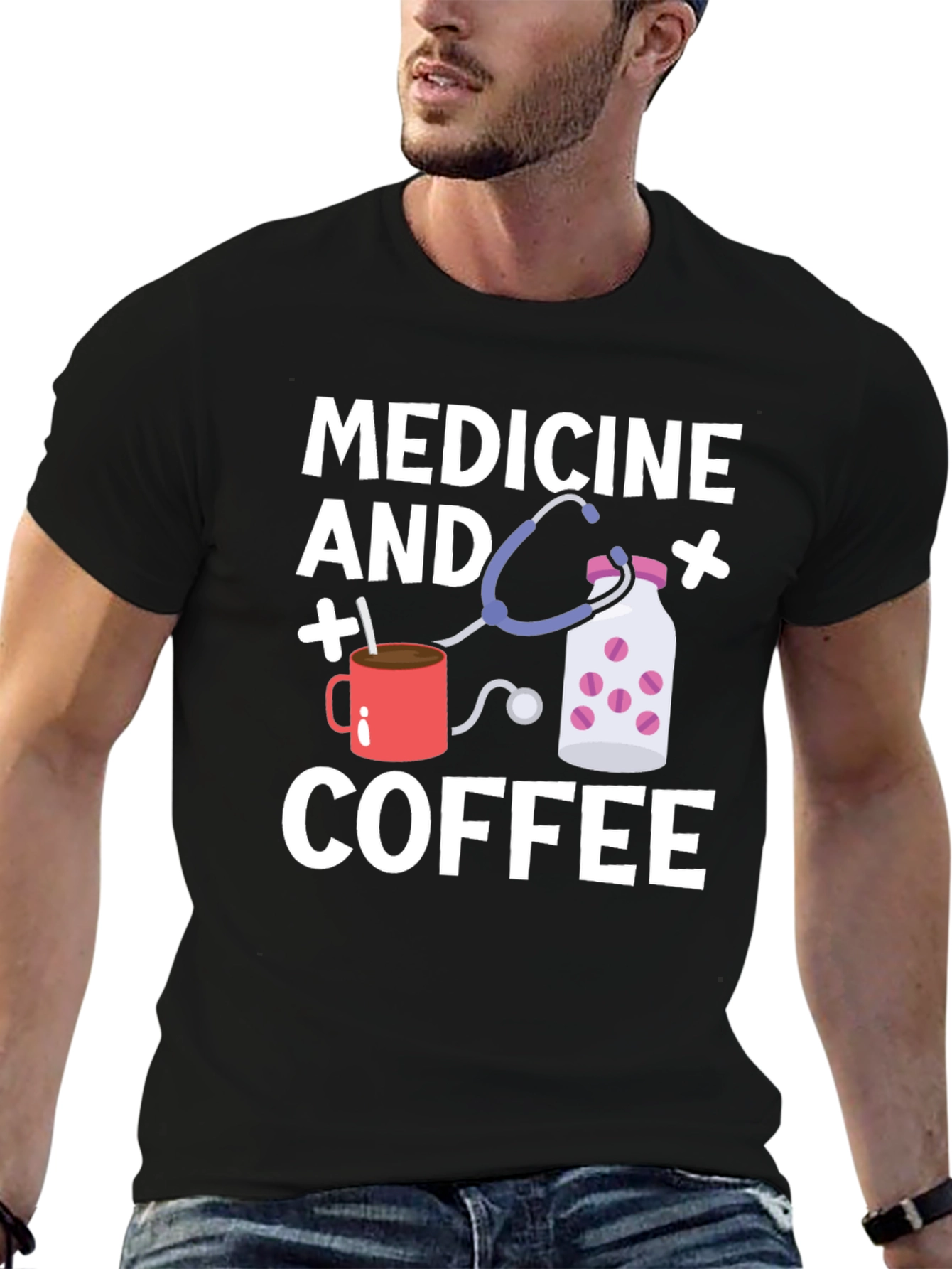 Medicine and Coffee Graphic Tee
