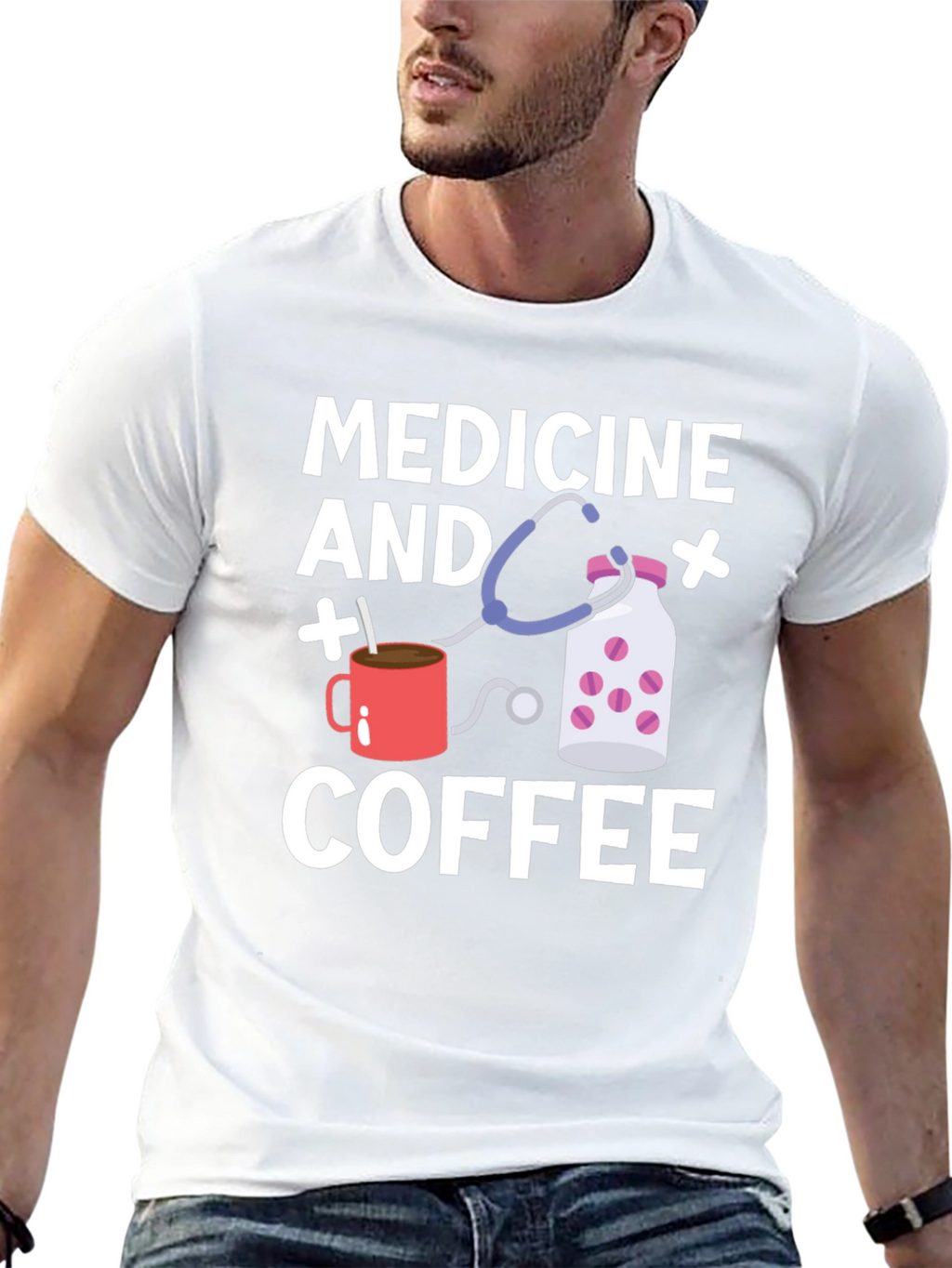 Medicine and Coffee Graphic Tee