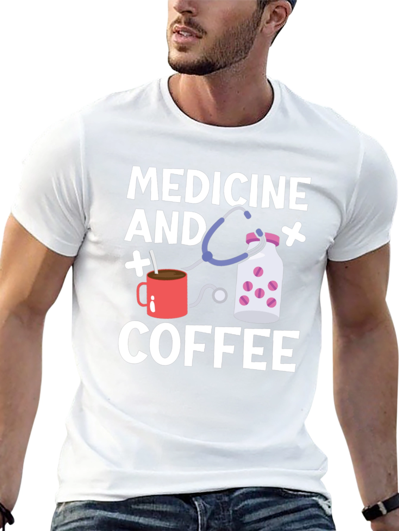 Medicine and Coffee Graphic Tee