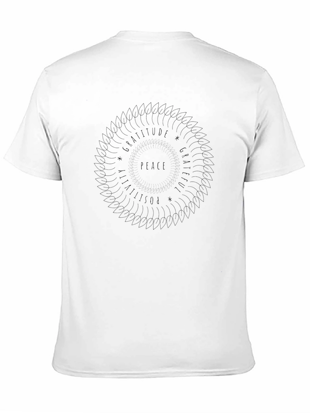 Gratitude & Peace Graphic Tee - Black