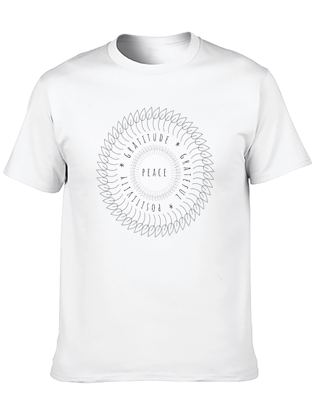 Gratitude & Peace Graphic Tee - Black