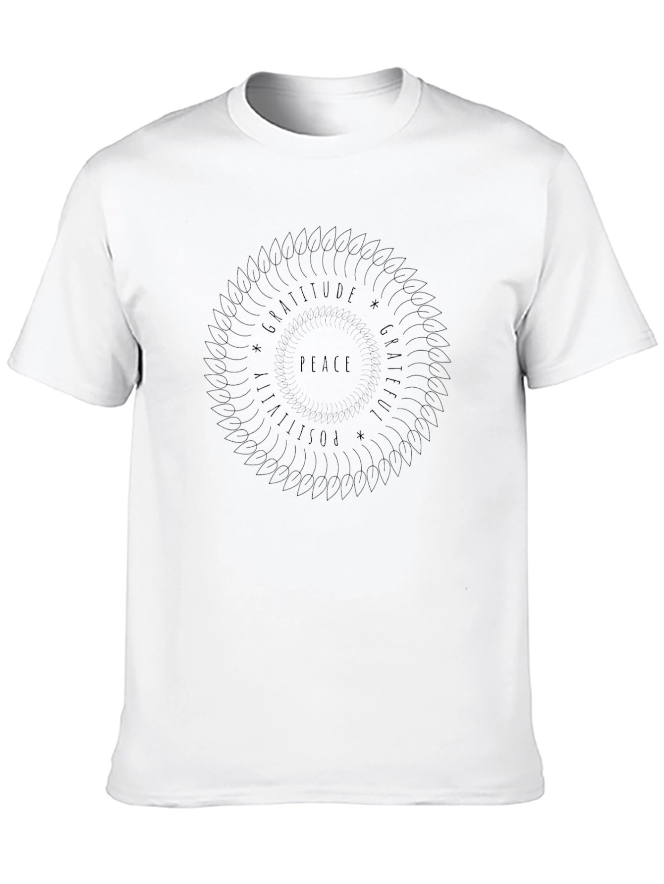 Gratitude & Peace Graphic Tee - Black