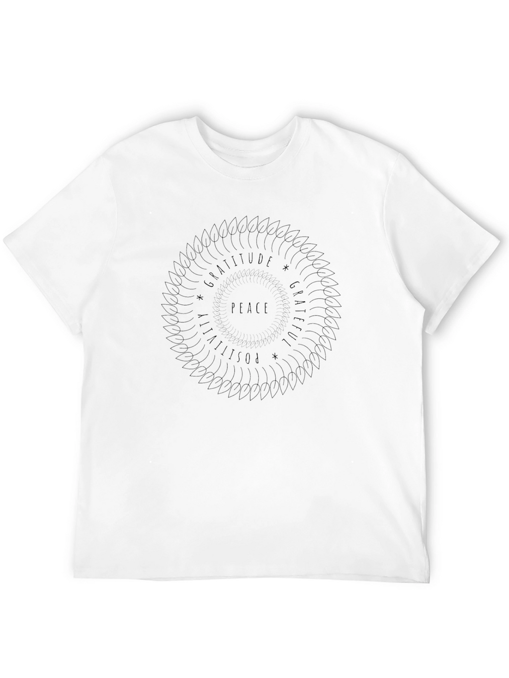 Gratitude & Peace Graphic Tee - Black